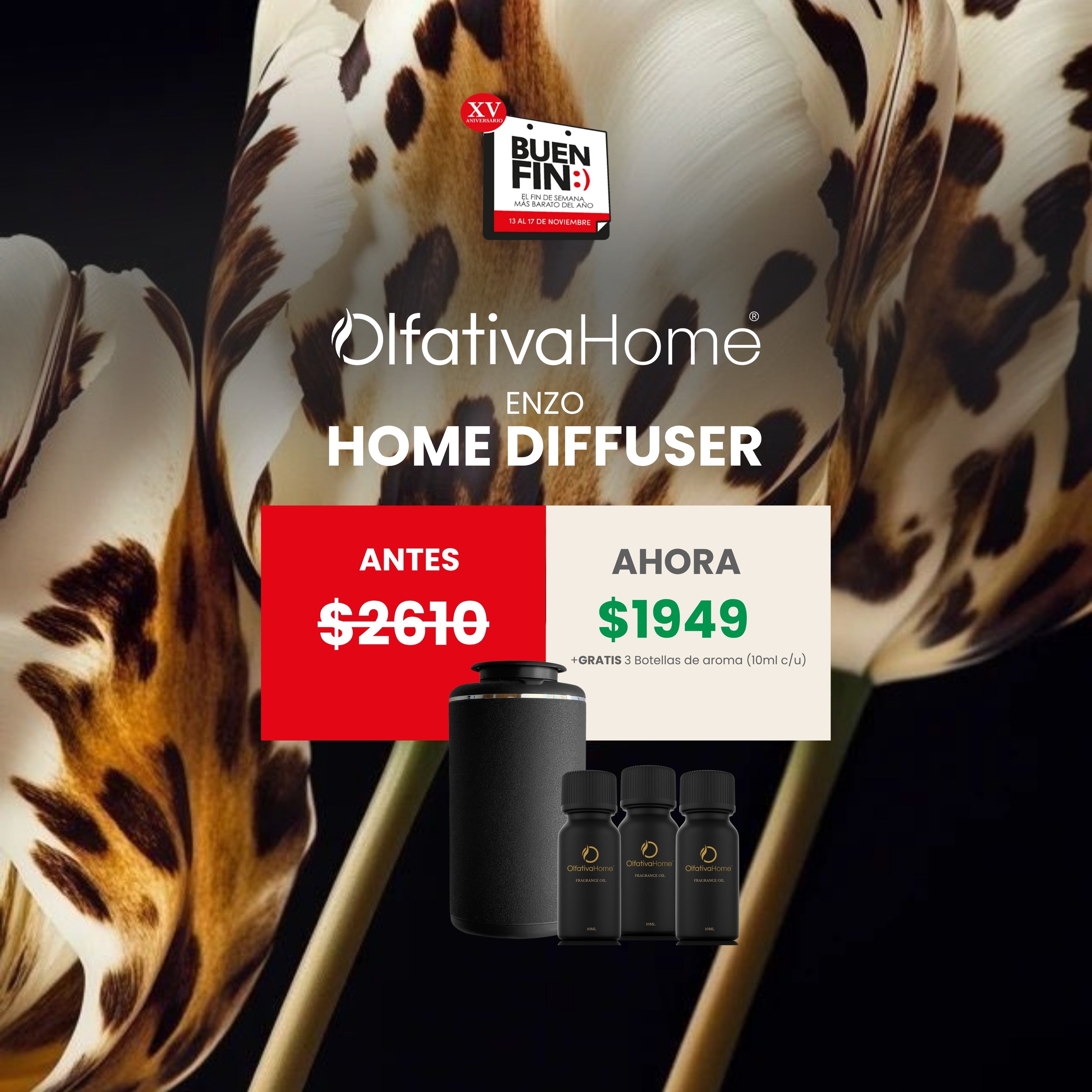 SET: 3 Aromas de 10 ml de regalo al adquirir tu difusor de auto Enzo.