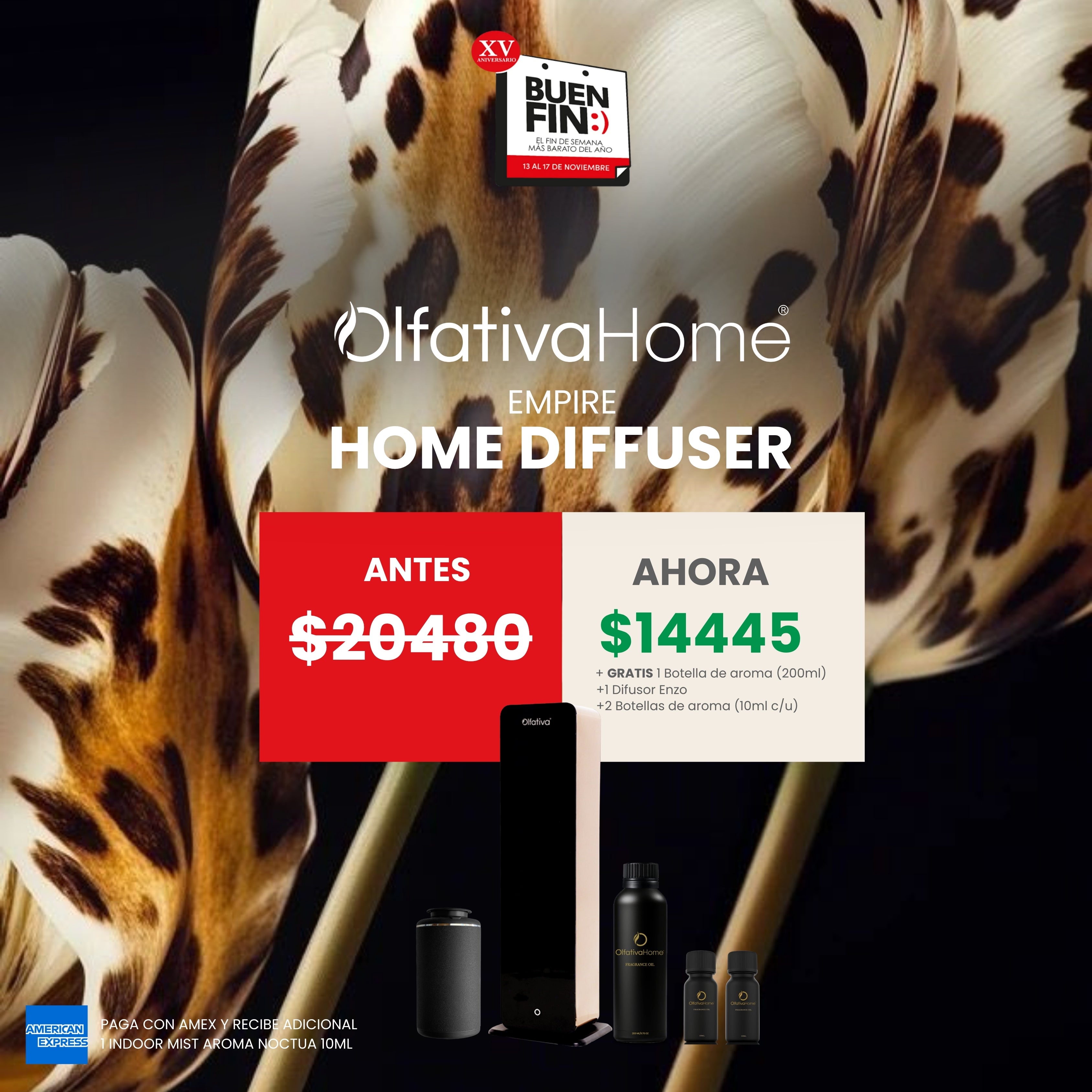 SET Difusor Empire con Suscripción de aroma. Recibe GRATIS: un Aroma de 200 ml + un Difusor de Auto Enzo + dos Aromas de 10 ml.