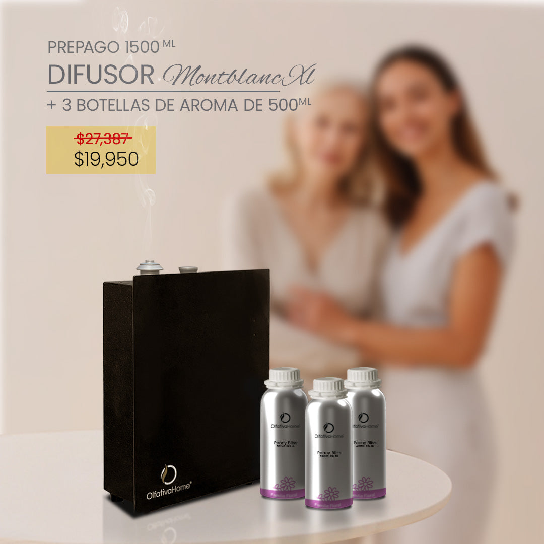 Difusor Montblanc XL + Suscripción 500 ml con prepago (3 recargas)