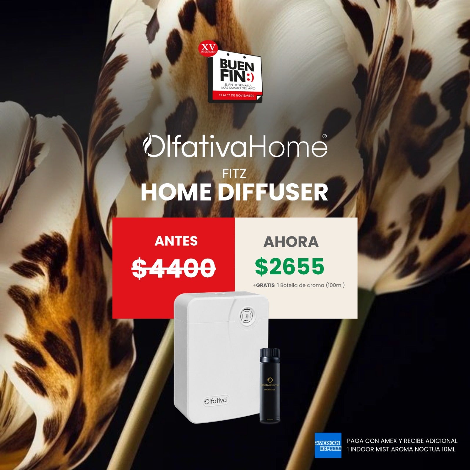 SET (Difusor Fitz con Suscripción de Aroma). Recibe GRATIS un Indoor Mist navideño de 100 ml.