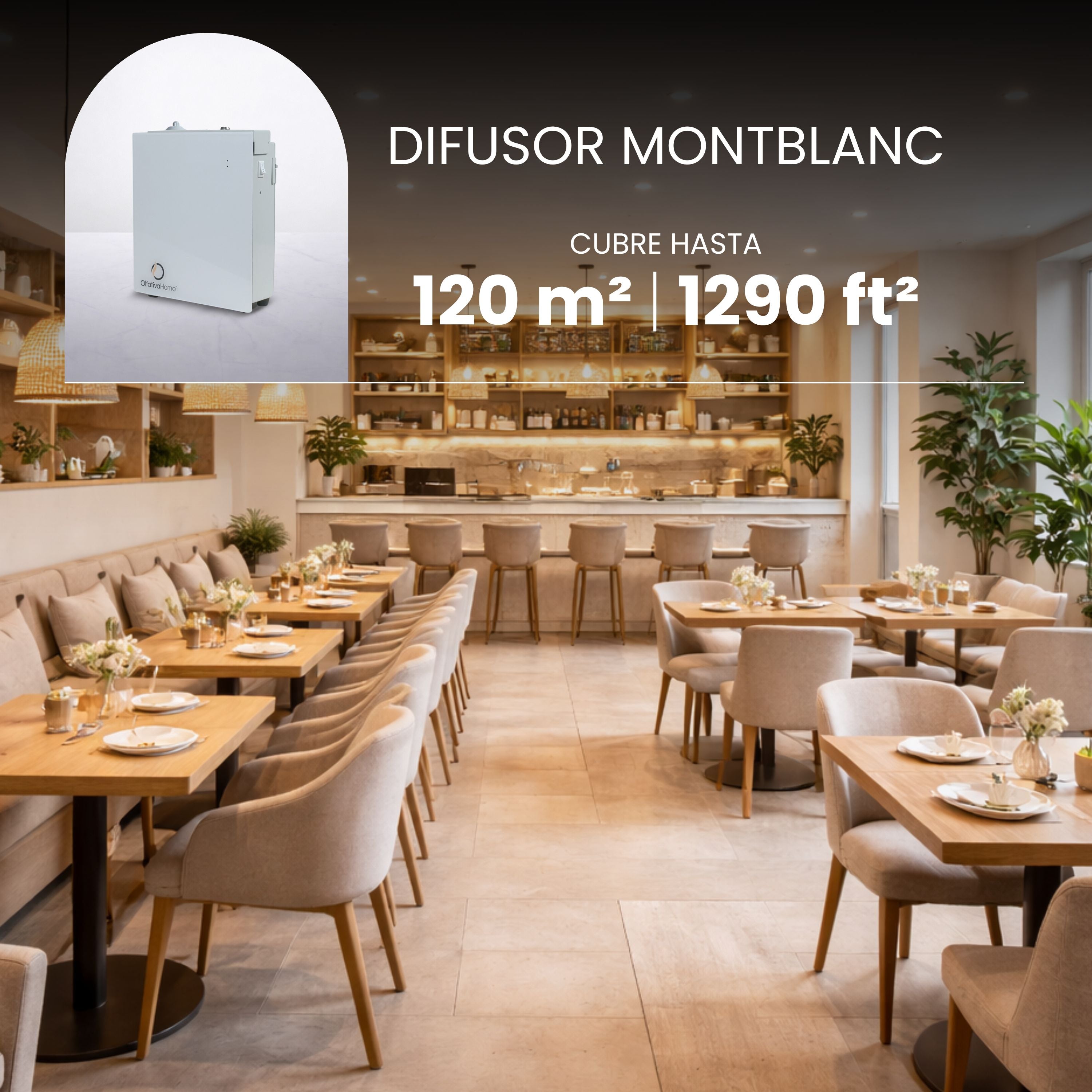 Renta un difusor Montblanc para hasta 100 m2 (450 m3)