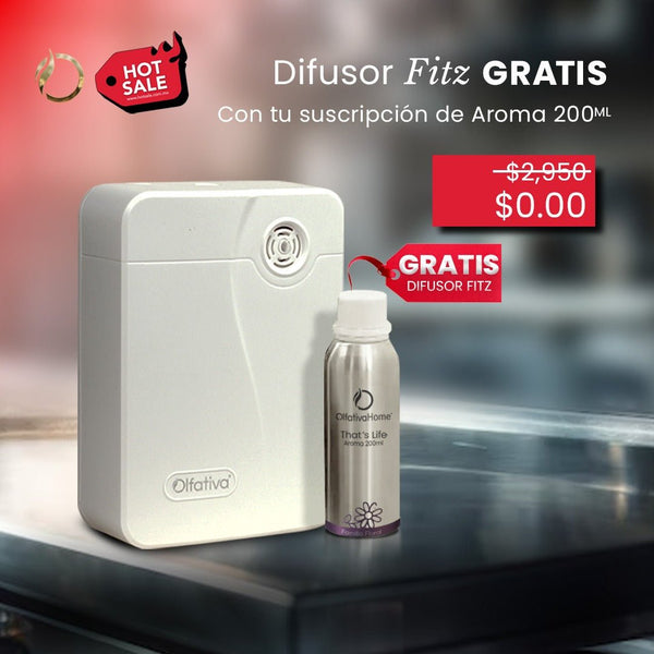 Difusor Fitz GRATIS + Suscripción de Aroma de 200 ml - Olfativa Home