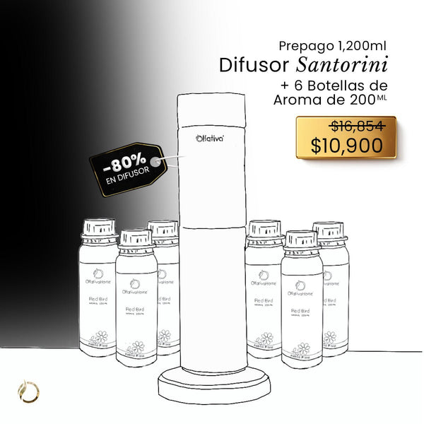 Santorini Diffuser 80% + Prepaid (6 refills 200 ml) - Olfativa Home